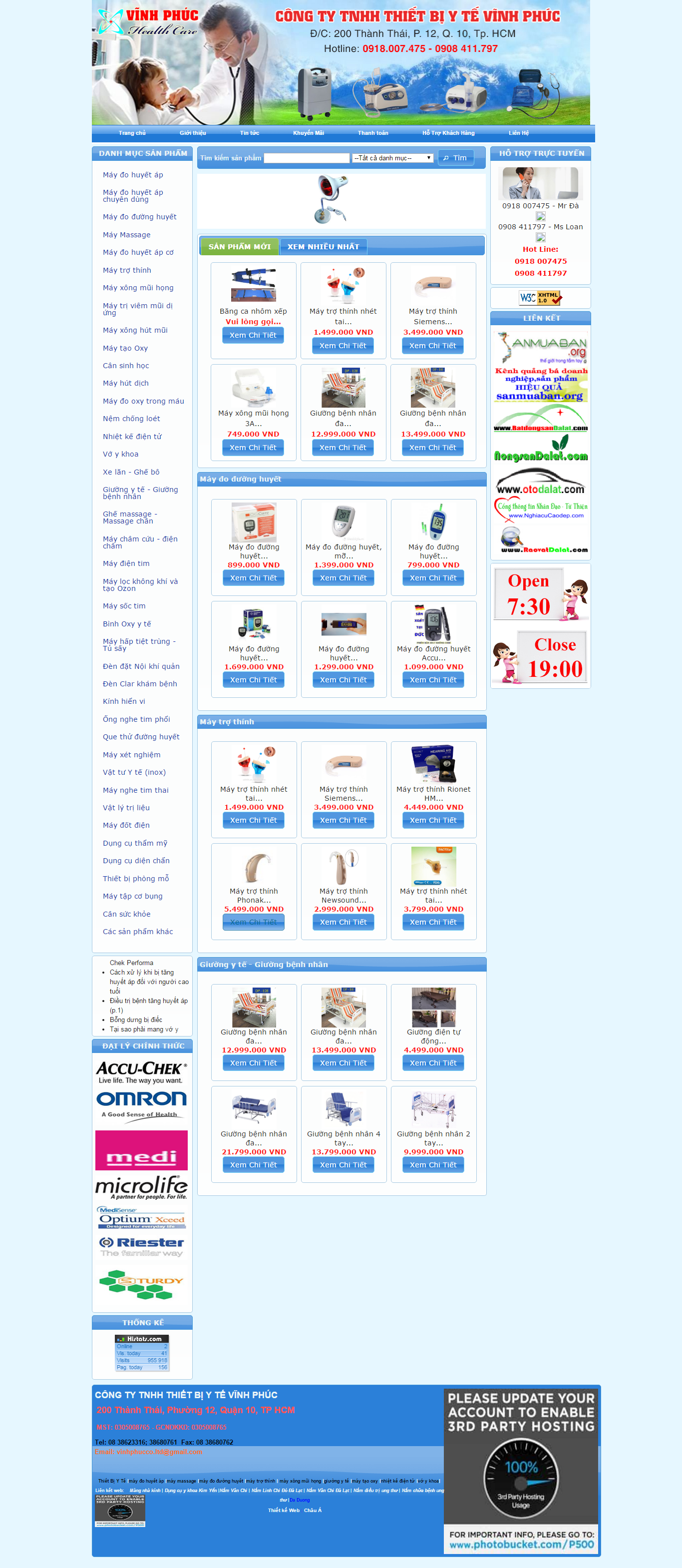 Thiết kế website thiết bị y tế - dụng cụ y tế Vĩnh Phúc